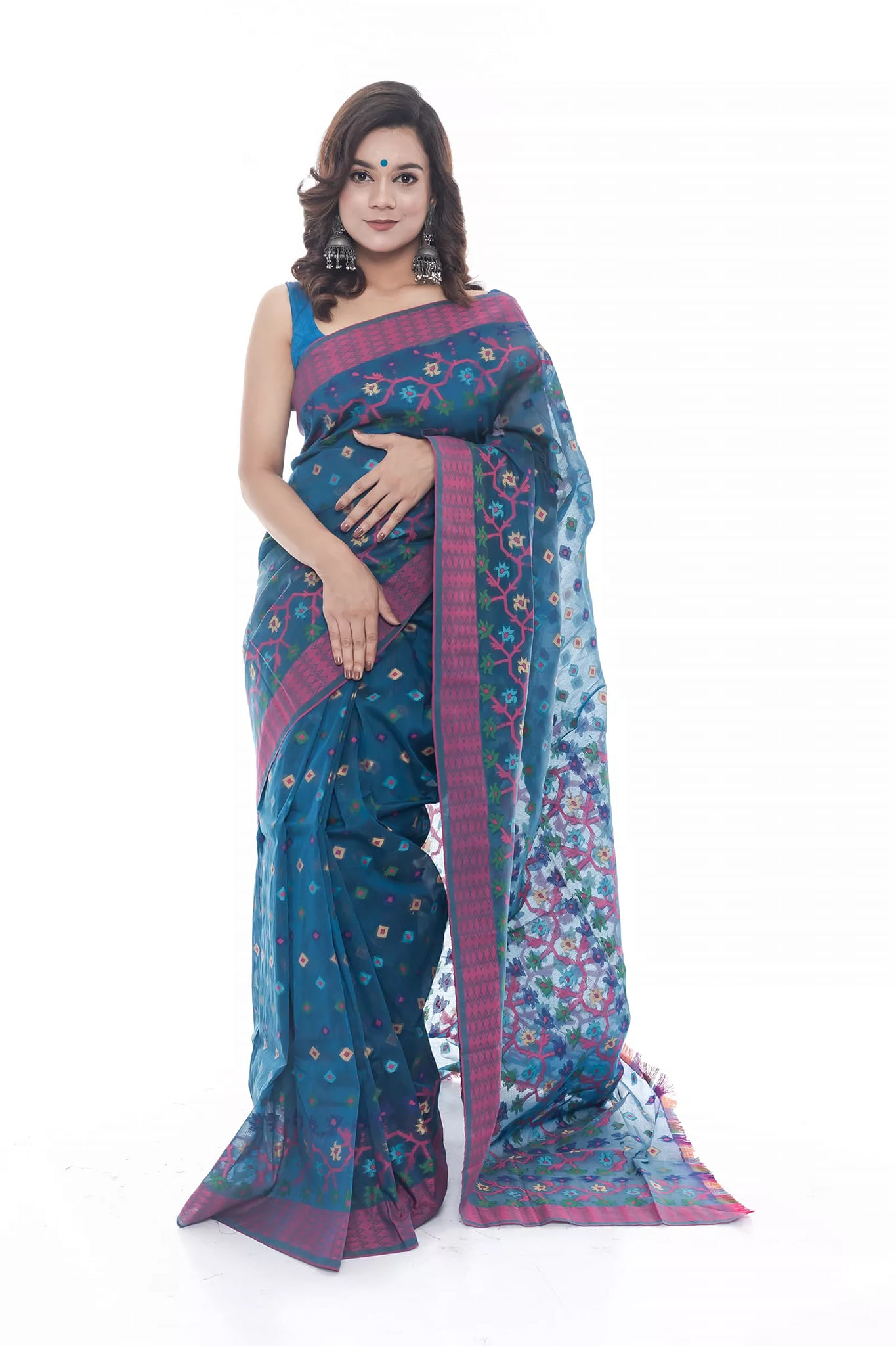 Enchanting Half-Silk Saree in Radiant